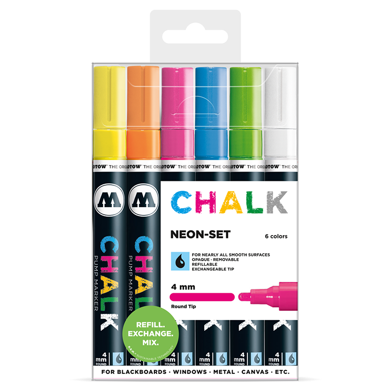 Sada fixiek Chalk  Neon-Set (4 mm)