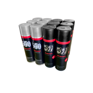 12 PACK 6X BURNER™ CHROME 500ml AND 6X BURNER™ BLACK 500ml