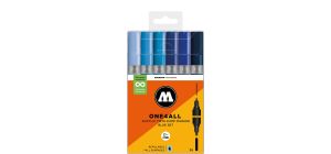 ONE4ALL™ Acrylic Twin 1,5mm/4mm 6x Blue Set-Clear Box
