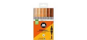ONE4ALL™ Acrylic Twin 1,5mm/4mm 6x Wood Set-Clear Box