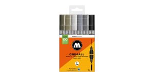 ONE4ALL™ Acrylic Twin 1,5mm/4mm 6x Grey Set-Clear Box