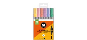 ONE4ALL™ Acrylic Twin 1,5mm/4mm 6x Pastel Classic Set-Clear Box